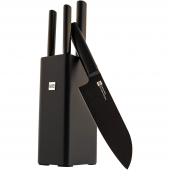 Набор ножей HuoHou Stainless Steel Knife Black с подставкой Набор ножей HuoHou Stainless Steel Knife Black с подставкой
