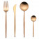 Набор столовых приборов Xiaomi Maison Maxx Stainless Steel Cutlery Set I Gold