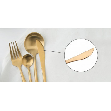Набор столовых приборов Xiaomi Maison Maxx Stainless Steel Cutlery Set I Gold-1