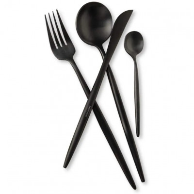 Набор столовых приборов Maison Maxx Stainless Steel Cutlery Set черный-1