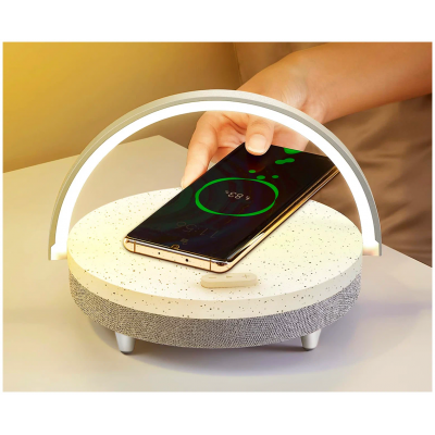 Колонка-ночник с функцией беспроводной зарядки Ezvalo Wireless Charging Music Desk Lamp (LYYD01)-4