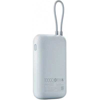 Внешний аккумулятор Xiaomi Power Bank With Cable USB-C 10000mAh Pocket Version (P15ZM) Blue-1