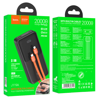Внешний аккумулятор Hoco J119A 2USB 3.0A 20000mAh-3