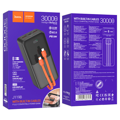 Внешний аккумулятор Hoco J119B 2USB 3.0A 30000mAh-3