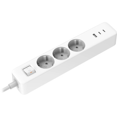 Сетевой фильтр Xiaomi 20W Mi Power Strip (3 розетки, 2C1A)-1
