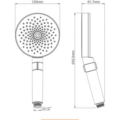 Лейка для душа Mijia Booster Hand Shower (MJZYSCHS01DB)-1