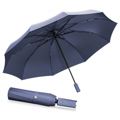 Зонт автоматический Zuodu Full Automatic Umbrella Led, синий