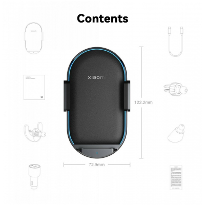 Автомобильный держатель Mi Wireless Car Charger PRO с беспроводной зарядкой 50W-1