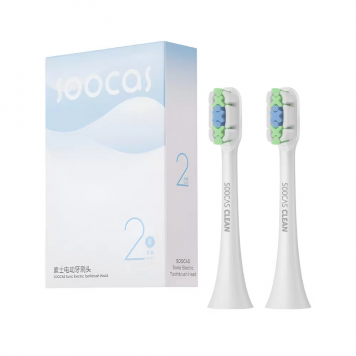 Сменные насадки для электрической зубной щетки Soocas X1, X3, X3U 2 шт. белые